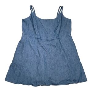 Old Navy Denim Fit & Flare Cami Mini Dress